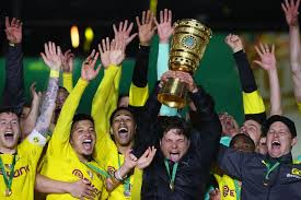 The victorious amateur clubs cheered the final victory and qualification for the first round of the dfb cup. Soccer Sancho Haaland Doubles Fire Dortmund To German Cup Glory Metro Us
