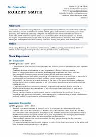 counselor resume samples qwikresume