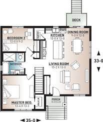 3 beds / 2+ baths homes. Quaint 2 Bed Cottage Home Plan With Open Floor Plan 22558dr Architectural Designs House Plans