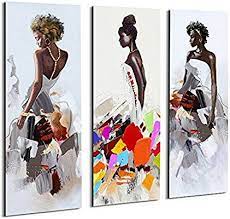 Amazon Com Crescent Art 3 Panels Set Framed African American Black Art Dancing Black Women In Dress Wall Art Wall Art Painting African Wall Art Dance Wall Art