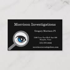 Black Private Investigation Business Card Zazzle Com Private Investigator Business Cards Printing Double Sided