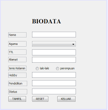 Dimana pun anda melamar kerja anda. Program Biodata Diri Menggunakan Java Netbeans