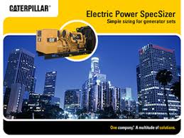 generator set sizing software specsizer from caterpillar