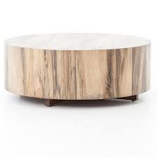 Hudson Spalted Rustic Wood Block Round Coffee Table Round Wood Coffee Table Coffee Table Wood Coffee Table