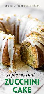 Apple Walnut Zucchini Cake Granny Smith Apples Recipes Zucchini Cakes Recipe Apple Recipes
