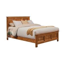 The bed's wood finish lends a soft vintage look that makes any bedroom feel calm and inviting. Beds Headboards Side Rails Footboards Oak For Less Furniture