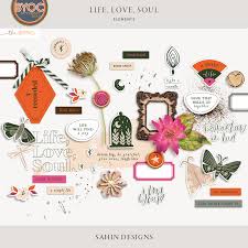 You might not feel all that connected to the elements or to your soul, but the elements and your soul are certainly intertwined. Life Love Soul Digital Scrapbook Elements Sahin Designs