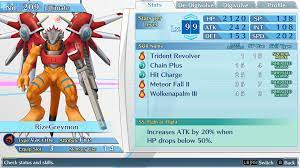 RizeGreymon - Digimon - Digimon Story: Cyber Sleuth Hacker's Memory &  Complete Edition - Grindosaur