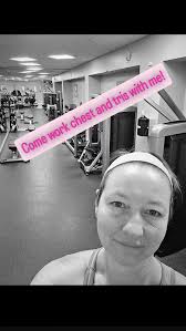 Just show up! Push harder. The results are coming. Dont give up!, #gymgirl  #transformation #letsgetit #earlyworkout #bettereveryday #strong #chestday  #pushup