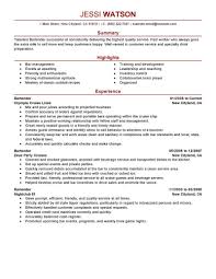Professional Bartender Resume Examples Food Service Livecareer
