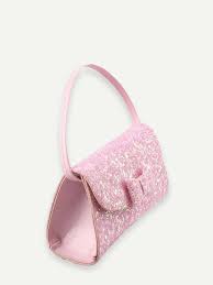 Kids Bow Decor Glitter Bag