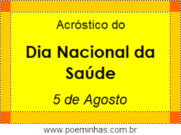 Maybe you would like to learn more about one of these? Acrostico Do Dia Nacional Da Saude Tutorial Para Criar Acrostico Com Frases De 18 Letras Gerador De Acrostico