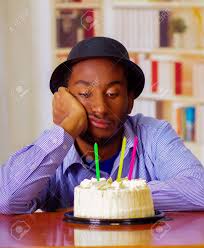 Ferrari, maserati, classic mustang….can't afford your dream car? Charming Man Wearing Blue Shirt And Hat Sitting By Table With Birthday Cake In Front Looking Sad Depressed Celebrating Alone Stock Photo Picture And Royalty Free Image Image 62157874