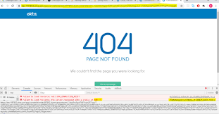 Getting 404 error after Login to OKTA. It works fine if I click on  application in OKTA. But from my application I am getting 404 error