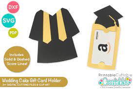 And you can share your projects, tutorials, and. Cap Gown Graduation Gift Card Holder Svg File For Cricut
