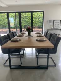 Oak dining sets sure has a wonderful list of oval dining room tables that range in different sizes. Oak Parquet Dining Table Chevron Design Large To Seat 8 10 Etsy In 2021 Large Dining Room Table Solid Oak Dining Table Dining Table Design