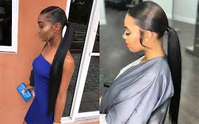 Pin By Abielbiney On Photo Shoot Idea Black Girl Prom Hairstyles Low Ponytail Hairstyles Black Ponytail Hairstyles