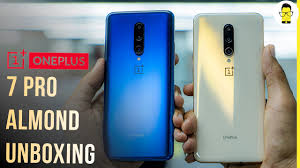The new pro model will be available in the three colors mirror grey, almond and nebula blue. Oneplus 7 Pro Almond Colour Unboxing And First Look Don T Eat It Youtube