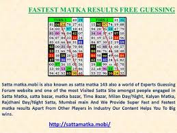 satta matka tricks zone tips formula number chart scheme