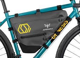 Bicycle frame bags are shaped differently to fit various types of cycles. Expedition Full Frame Pack Apidura