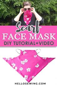 How to make a child's face mask. Diy Scarf Face Mask Video Tutorial Free Pattern How To Make Scarf Diy Scarf Diy Sewing Pattern