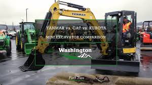 Yanmar Vio35 Vs Kubota U35 Vs Cat 303 5 Mini Excavator Comparison Part 2 By Washington Tractor