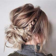 Messy Updo Hairstyles Crown Braid Hairstyle To Try Boho Hairstyle Easy Hairstyle Updo Prom Hai Updos For Medium Length Hair Medium Hair Styles Messy Hair Updo