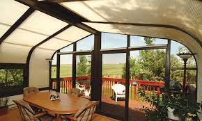 It's large with a beautiful view of our backyard. Sunroom Blinds And Patio Shades Great Day Improvements