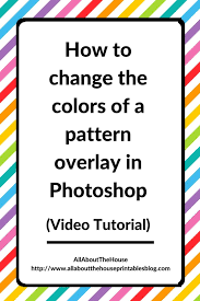 Select your overlay here and open it up. How To Change The Colors Of A Pattern Overlay In Photoshop All About Planners