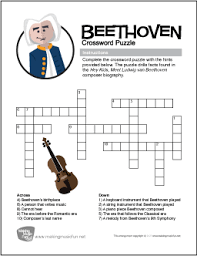 In 1850, this music was considered popular music. 8. Beethoven Free Composer Crossword Worksheet Makingmusicfun Net