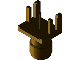 Sma Connector Board Edge Molex 732511150 3d Cad Model Library Grabcad