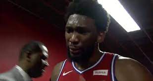 After the game, a very emotional joel embiid, who had played in the series with various illnesses, was seen crying on his way to the locker room. Nba Playoffs Joel Embiid Left Court In Tears After Kawhi Leonard Shot