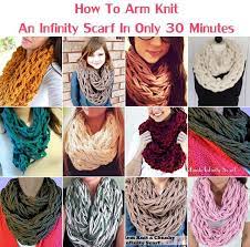 How to arm knit a ribbed blanket with giant yarn. Creative Ideas Diy Arm Knit Infinity Scarf In 30 Minutes