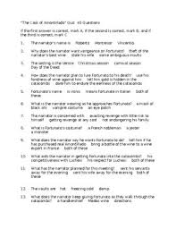 To help with that, we gathered all the answers/ keys of stories or chapters of commonlit which are listed below. The Cask Of Amontillado Commonlit Answers Quizlet