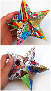 Amazing 3d Paper Christmas Star Ornaments Christmas Art For Kids Christmas Art Projects Arts And Crafts For Kids