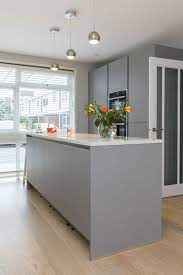 Solid oak worktop 40mm staves! Pearl Grey White Lacquer Laminate Ultra Matt Kitchen From Lwk Kitchens Grey Kitchen Designs Grey Kitchen Cabinets Minimalist Kitchen Cabinets