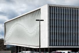 Structurflex S Northwestern University Parking Garage Using A Tensile Membrane Facade Fins Facade Northwestern University Facade Design