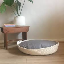 A wide variety of dog basket bed options are available to you, such as material, feature, and. Rope Basket Pet Bed Grey Pillow Dog Bed Modern Design Etsy Dog Pillow Bed Grey Bedding Dog Bed Modern