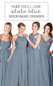 20 Slate Blue Bridesmaid Dresses Worth Obsessing Over Slate Blue Bridesmaid Dresses Slate Blue Wedding Blue Bridesmaid Dresses