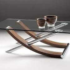 The euro style teresa square coffee table has a sturdy, chromed steel base and wood top, and its contemporary style will enhance any living room furniture set. Glass Chrome And Wood Coffee Table Mebel Stol Derevo