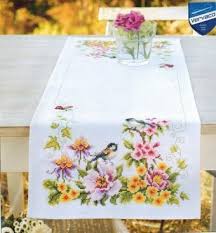 The tending of the ileum of matyobane! Vervaco Spring Mood Table Runner Counted Cross Stitch Kit 0021680 123stitch