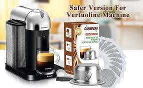 Check spelling or type a new query. Amazon Com Capmesso Coffee Capsule Refillable Vertuo Capsules Reusable Coffee Pod With Foil Lids Stainless Steel Compatible With Vertuoline Gca1 Env135 Vertuo Plus Vertuo Next 8oz Pod 50 Foils Kitchen Dining