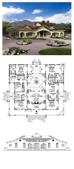 Our collection of mediterranean style homes feature plans from just over 700 square feet to plans in excess of 15,000 square feet; Southwest Style House Plan 90269 With 4 Bed 4 Bath Courtyard House Plans Best House Plans Spanish Style Homes