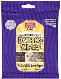 Simple Solutions Cat Bathing Wipes Allergy Shed Relief Cat Allergies Cats Kissing Cat Brain