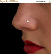 Gold Nose Stud Indian Nose Ring Gold Tragus Cartilage Gold Piercing Tiny Nose Pin Gold 14k Nose Stud Tribal Nose Stud Nose Screw Gold Nose Stud Indian Nose Ring Nose Stud