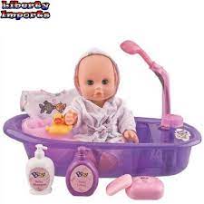 28cm soft baby dolls toy silicone reborn dolls into the water for bathing baby children's educational toys children's gift. Little Baby 33cm Bathtime Doll Bath Set For Kids By Baby Baellar Shop Online For Toys In The United Arab Emirates