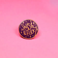 Swish Flick Enamel Lapel Pin Cute Enamel Pin Hat Badge Harry Potter Wizard Magic Harry Potter Harry Potter Pin Enamel Pins