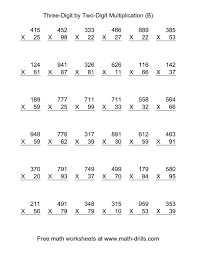 The Multiplying Three Digit By Two Digit 36 Per Page B Math Worksheet Multiplication Worksheets Multiplication Math Worksheets