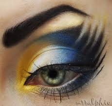 A Day At The Beach By Mrralphie By Rachel C Sugarpilleyeshadows Blueandyellow Yellowblueblack Eyeshadow Eyemak Eye Makeup Eye Art Artistry Makeup