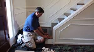 How To Install A Box Newel And Handrail Knee Wall Diy Stair Railing Knee Wall Stair Makeover